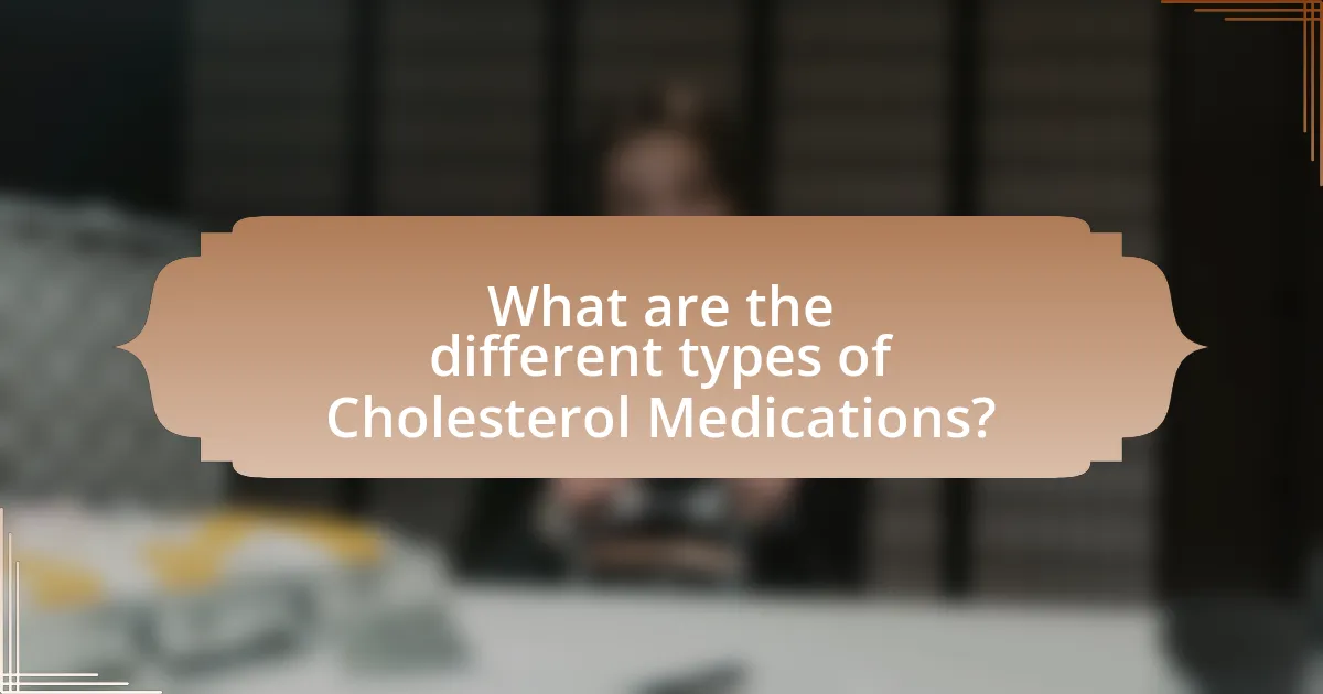 What are the different types of Cholesterol Medications?